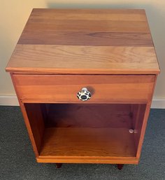 Modern One Drawer Pine Stand