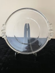 Clear Double Handled Crystal Cake Platter