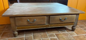 Ethan Allen Coffee Table With Drawers