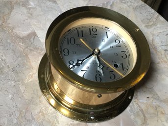 Wonderful  Vintage Solid Brass SETH THOMAS Ships Clock - Model / Name - CORSAIR - W - E537-000 - Very Nice !