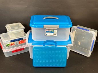 An Assortment Of Plastic Storage Containers