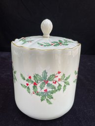 Lenox Holiday Canister With Lid