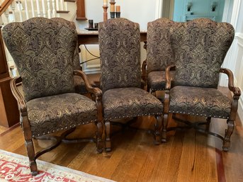 Set Of Six Custom Upholstered  STANLEY Dining Chairs