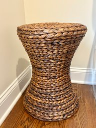 Woven Hourglass Side Table