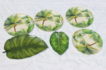 Tropical And Leaf Plates