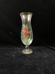 West Virginia Glass American Song Birds Bud Vase