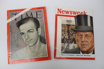 Vintage Time Magazine October 2, 1964 Lee Harvey Oswald On Cover & Newsweek 1/23/61 JFK On Cover