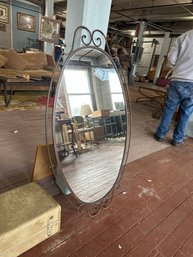 Metal Oval Mirror