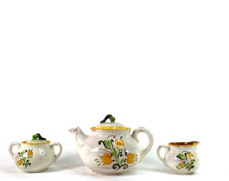 Stengl Terra Rose Tulip Pattern 3pc Tea Set