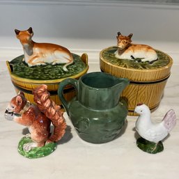 An Eclectic Mix Of Animal Table Top Trinkets