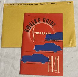 1941 Studebaker President Owners Guide Model 7C