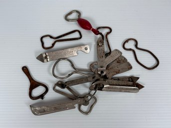 Large Group Of Iron And Metal By Diamond, Schaefer And Utica Club Bottle And Can Openers