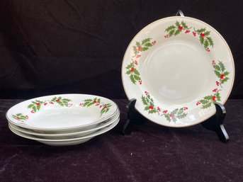 China Pearl Fine China Noel Bowls