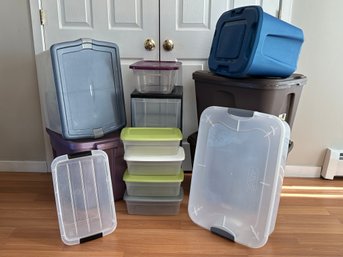 A Large Assortment Of Storage Tubs & Drawers