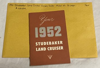 1952 Studebaker Land Cruiser Owners Guide Model 3H
