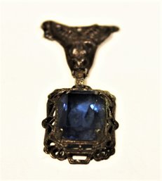 Edwardian Lavaliere Pendant W Blue Stone