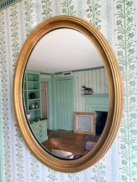 Large Oval Gilt-wood Mirror
