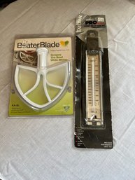 Baking Duo: Beater Blade For 6 Qt. KitchenAid Stand Mixer & Candy Thermometer