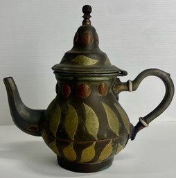 Vintage Mixed Metal Moroccan Teapot
