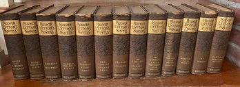 Group Of 13 Antique Volumes - Novels By Bulwer Lytton - Published By Routledge And Sons