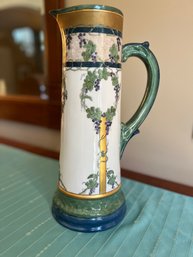 Signed And Dated 1905 - Antique Limoges Porcelain Pitcher