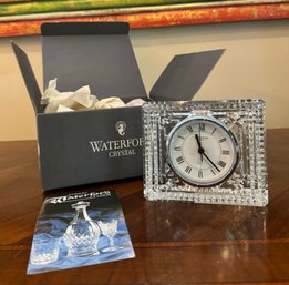 Waterford Crystal Clock With Original Box