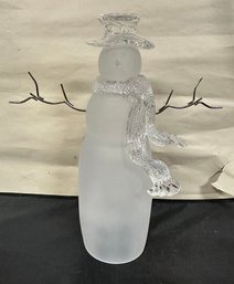 Excellent Snowman Acrylic Table Piece In A Original Box Made In China.  DS - C4