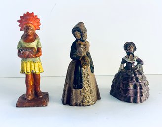 Set Three Antique Petite Iron Doorstops