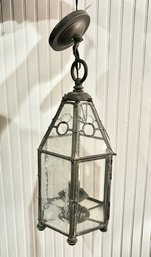 Early 20th Century E.F. Caldwell Etched Glass Lantern