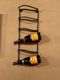 Pair Of Wrought Iron Wall Mount Wine Racks