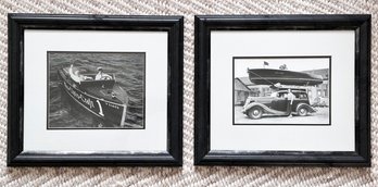 A Pair Of Framed Nautical Photographs From The Chris-Kraft Museum