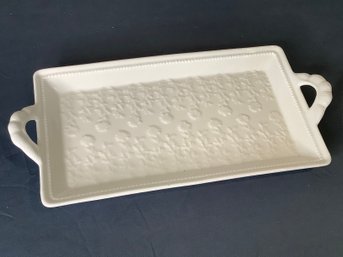 Floral Embellished Handled Tray