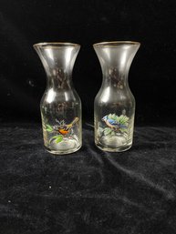 West Virginia Glass American Song Birds Milk Carafes