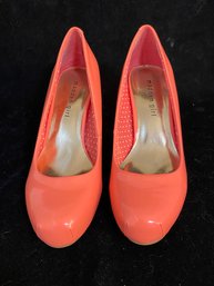 Madden Girl / Dark Coral Patent Leather Pumps Heels - Size 7 1/2