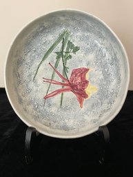 Salt Marsh Columbine Pottery Plate  Wall Hanging