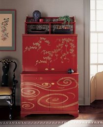 Martha Stewart Katonah Kingsland Chinoiserie Secretary Bernhardt