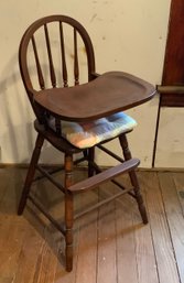 Vintage Childs Wood High Chair