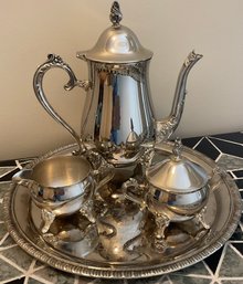 Vintage Silverplate Polished Tea Set