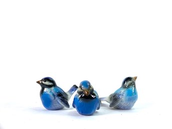 Three Little Birds Of Blue By Goebel