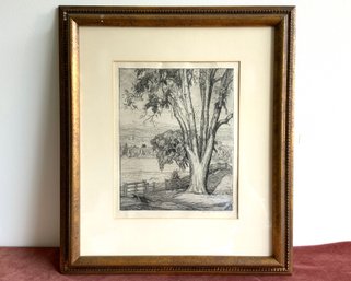 Luigi Lucioni Drypoint Etching Signed Dated 1934 (L.R.)