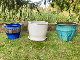 Trio Of Large Garden Pots