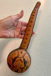 Decorated Gourd With Wood Burned Design