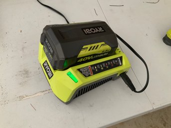 Ryobi 40V Battery And Charger (Lot 1)