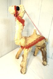 Unusual Real Fur Animal Skin Camel Figure