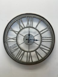 Silver Wall Clock