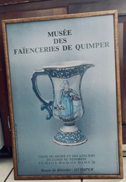 Musee Quimper Framed Advertising Poster 24-3/8' X 17'