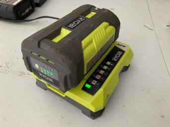 Ryobi 40V Battery And Charger (Lot 2)