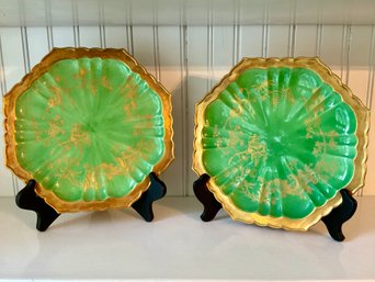 Pair Of Mottahedeh Italian Porcelain Plates