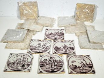 Antique Dutch Delft Biblical Tiles - AS IS