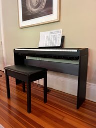 A Yamaha Digital Piano P45. With Stand And Bench - AVAILABLE BY APPT AFTER JUNE 11